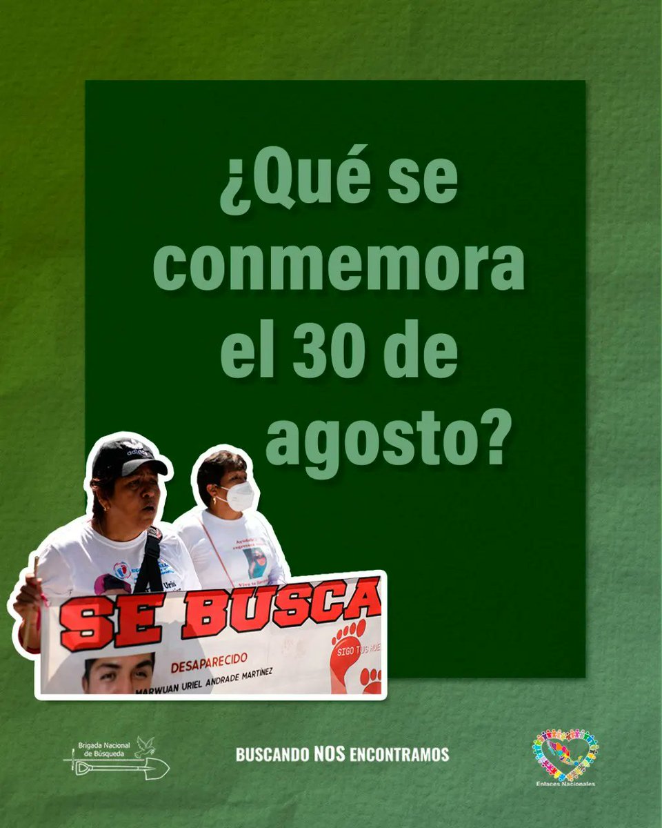 brigadabuscando's tweet photo. 📌📅 ¿Qué se conmemora el 30 de agosto? 

➡️ Te invitamos a que te unas y acompañes a las familias en las acciones de tu localidad.

Resguardemos la memoria de quienes nos faltan.
¡Lxs desaparecidxs nxs faltan a todxs! https://t.co/o2Ziv9OSqM