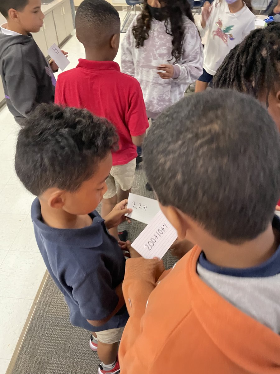 kmessocialmedia's tweet photo. On your mark, get set, partner up! Mrs. Miller’s mathematicians work together to find their partner(s), while using a timer, to try to beat the other class. Time to beat: 42 seconds!⏱ #kmesbearcubs #kmesforthewin #oneteamonegoal #sdocgoodtogreat #mathematiciansinthemaking https://t.co/7ty5lRvl7t
