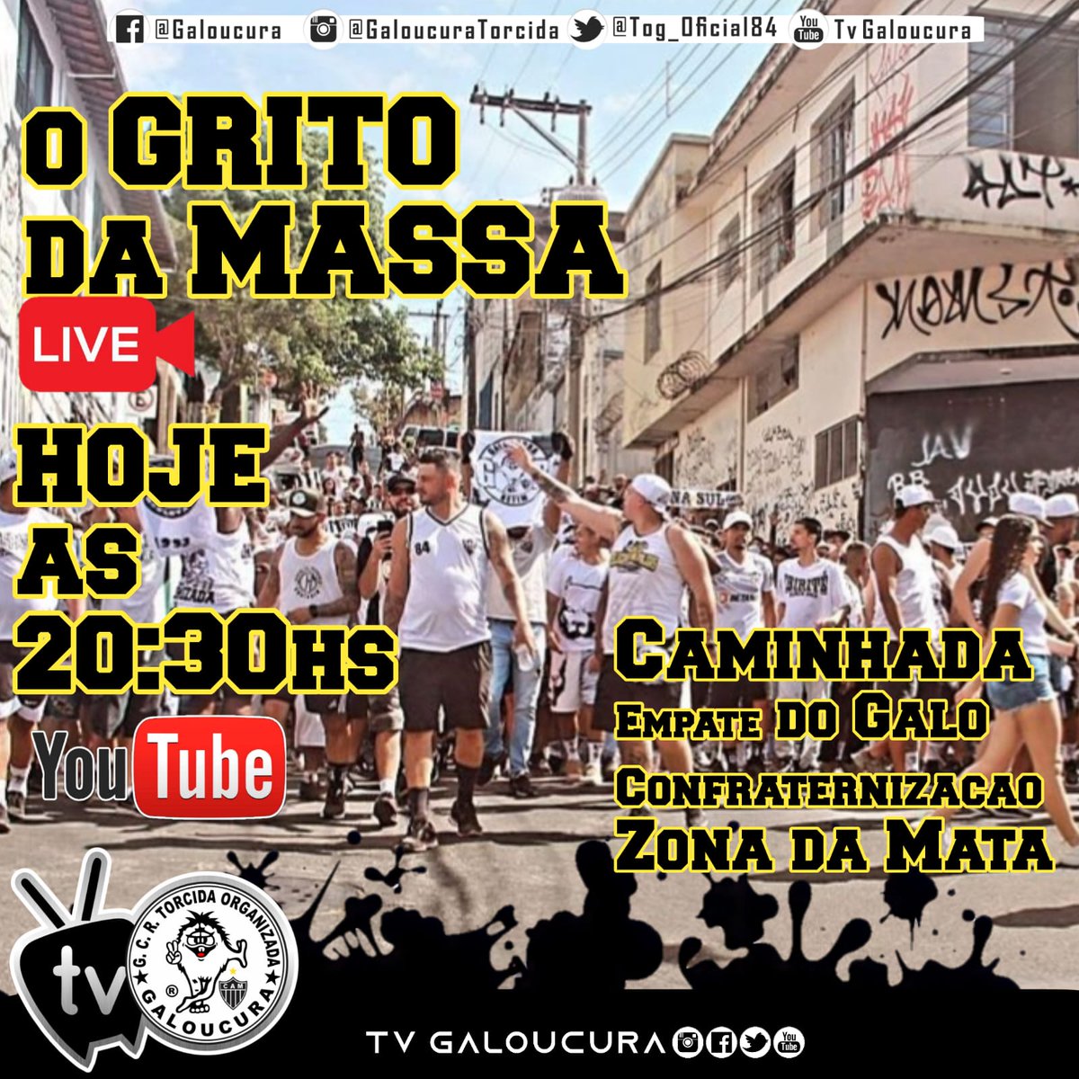 TOG_Tv84's tweet photo. O GRITO DA MASSA 
HOJE AS 20:30 https://t.co/nNAoaeA1Qp