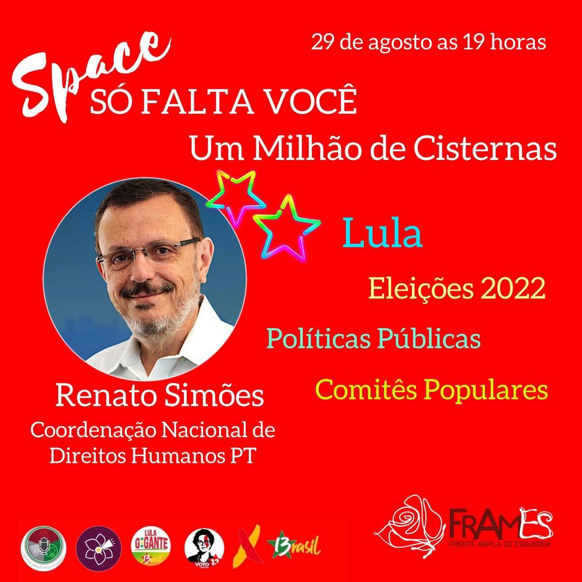 ZehChe's tweet photo. @Space13rasil @FrenteAmpla13 @renatosimoespt @ptbrasil @LulaOficial @ComiteLula @RomuloBDias @adoniscesar @1lxndr @Sandroka131 @fraga_cia @Hendrix_Careta @carlalode @Lelecoutz @Lula_Gigante_I3 @Anakarineg
@BernardinoSena_
@Adrianopabloma1
@Nilsonhandebol
@Analuzgs
Convite Especial #SOFALTAVOCE: Space @FrenteAmpla13 ao vivo agora:
https://t.co/hLiC4KeS4k https://t.co/wZdH4cTP9X