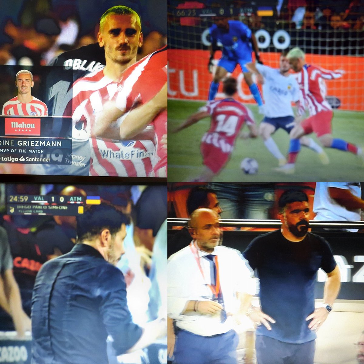 XavBarretFoot's tweet photo. Sinon, @AntoGriezmann permet à #Atletico d'El Cholo Simeone de remporter une rude bataille à Valence (1-0) contre l'équipe de Rino Gattuso, qui a eu 1but refusé et 1carton rouge annulé par l'assistance vidéo #VAR #VALATM #ValenciaAtleti #LaLiga https://t.co/feTRVxqSPm