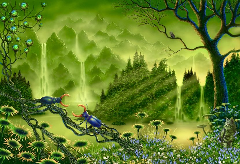 DannyFlynnArt's tweet photo. Haven’t painted too many Green artworks but this is one of them… https://t.co/bIIMpUD60v https://t.co/zgpyTmYtQE