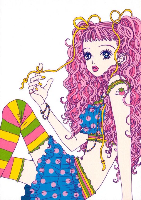 inspired by this ai yazawa drawing !! SHE HAS SUPER CUTE ART PLEASE CHECK  OUT!! had to delete the previous post cus the formatting pissed me off HELP 