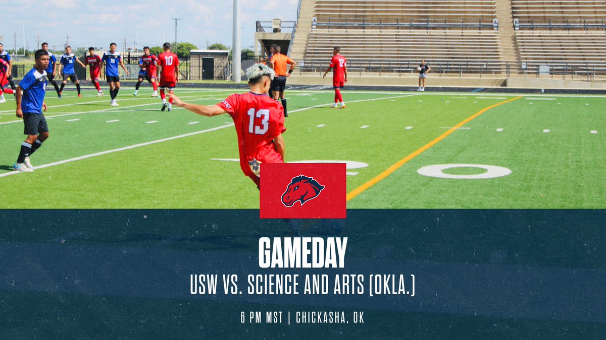 USWAthletics's tweet photo. Season Opener for Men's Soccer! #RunAsOne
🆚 Science and Arts
⏰ 6:00PM MST
📍Chickasha, OK
📺: https://t.co/RObDmz8QFv
📊: https://t.co/bmt66P4DqL https://t.co/TVOfAd3dTc