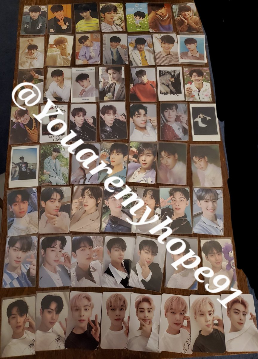 youaremyhope91's tweet photo. WTS my Cha Eunwoo collection. Buy all only. Located in USA. $1,200 for all. Am open to someone hosting a group order for them. Please DM if you are interested 😊 https://t.co/W2KW2voBGs