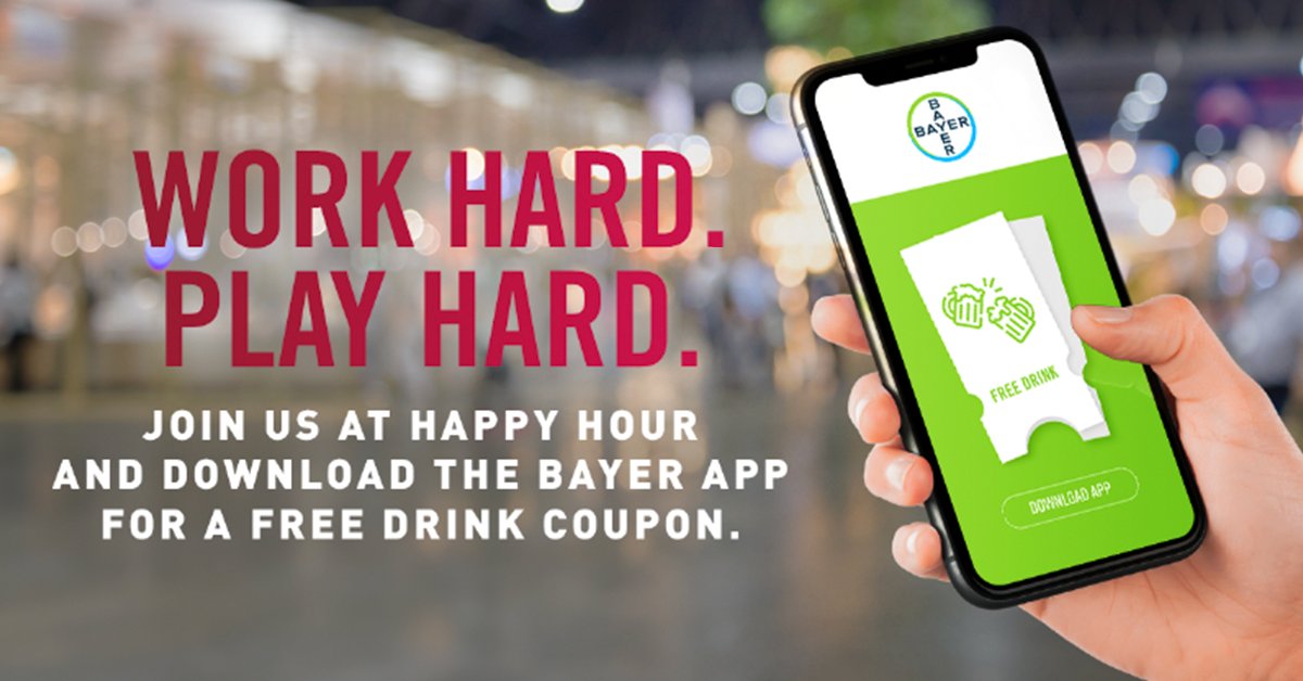 Are you coming to the <a href="/FPShow/">Farm Progress Show</a>? Get a FREE DRINK coupon by downloading the Bayer app. RT if you're attending #FPS22 this year!
