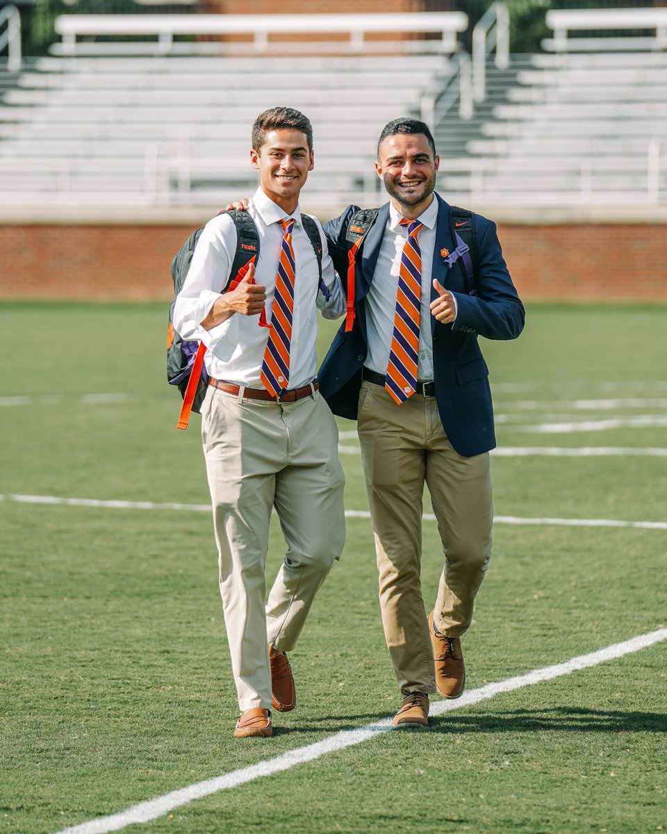 ClemsonMSoccer's tweet photo. Business as usual 👔

#ClemsonUnited🧡💜 https://t.co/g2lkLnezye