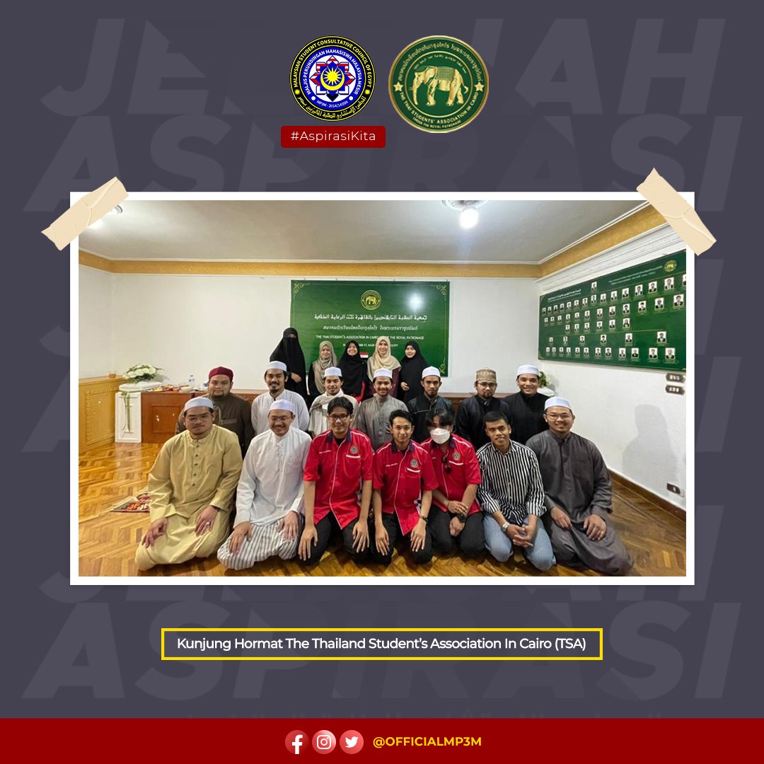 sekretariatmp3m's tweet photo. Pada 28 April 2022, Majlis Perundingan Mahasiswa Malaysia Mesir (MP3M) yang diketuai oleh Setiausaha Agung sdr Iqbal Daswarman telah menjalinkan silaturahim bersama The Thailand Student’s Association in Cairo (TSA). https://t.co/oLcV55nnqi