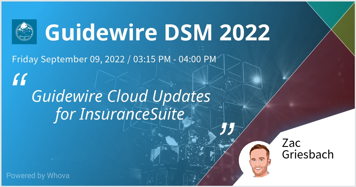 ishnae's tweet photo. I am speaking at Guidewire DSM 2022. Please check out my talk if you're attending the event!  - via #Whova event app https://t.co/yadhhyDIsC