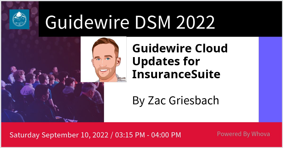 ishnae's tweet photo. I am speaking at Guidewire DSM 2022. Please check out my talk if you're attending the event!  - via #Whova event app https://t.co/hMFtKRG1FB