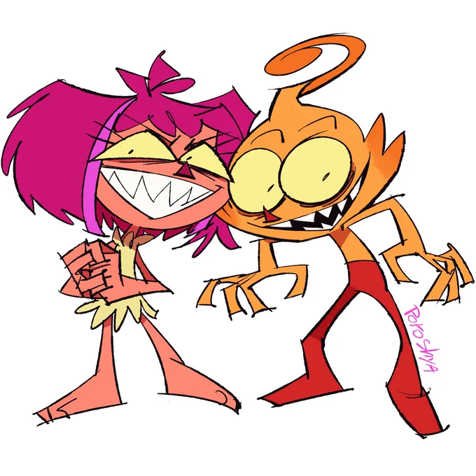 had to doodle my favs before i finished binging harvey beaks (im not ready for that blister episode) 