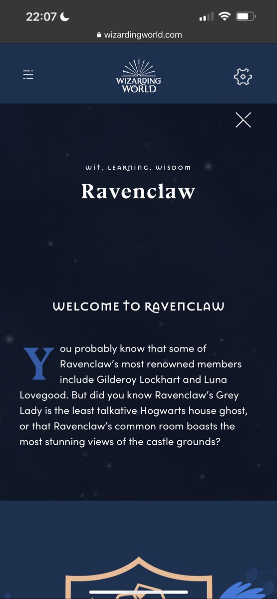 timchie22's tweet photo. So, @eyes2blues thought I am a Ravenclaw. When I first took the sorting hat test many, many years ago I was a Gryffindor…well, here’s what aging got me sorted into (retried the sorting hat test) 💙 my destiny is #ravenclaw #potterhead https://t.co/vUexDjsHez