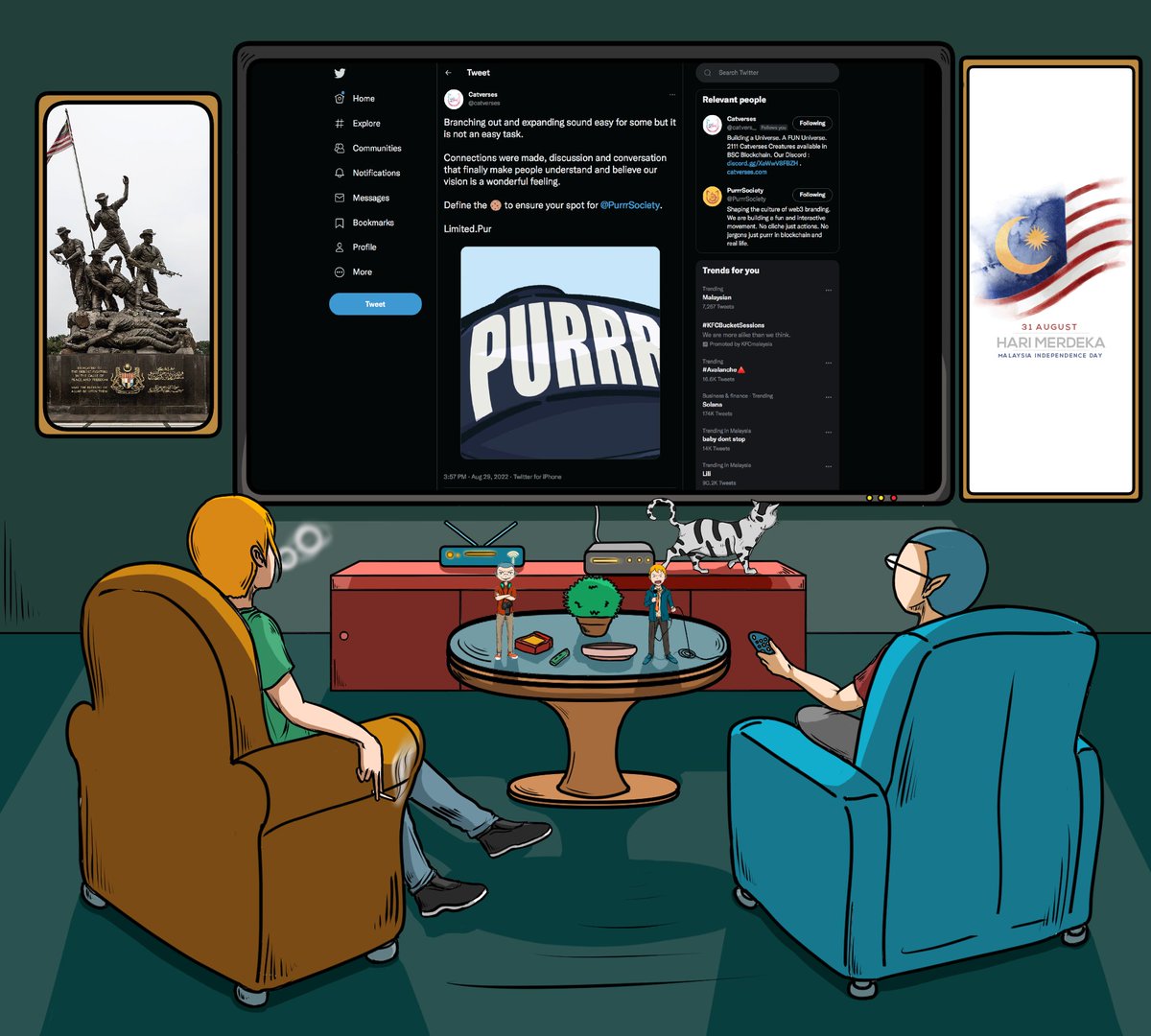 Branching out and expanding sound easy for some but it is not an easy task. 

Connections were made, discussion and conversation that finally make people understand and believe our vision is a wonderful feeling. 

tweet by: <a href="/catverses/">Catverses PURRA</a> 
#Rancaknews