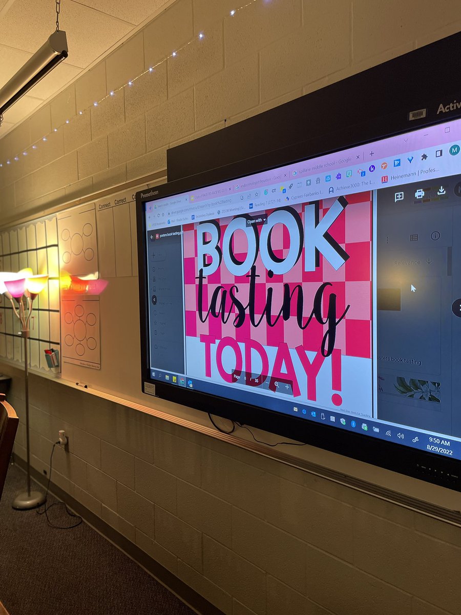 maesutton41's tweet photo. Book Tasting at the Reading Ranch.  Getting excited about reading!  @SpillaneMS @senisa_b @CFISD_RWcoach @CyFairREAD180 @MagallanTara https://t.co/gM0xEqJM4a