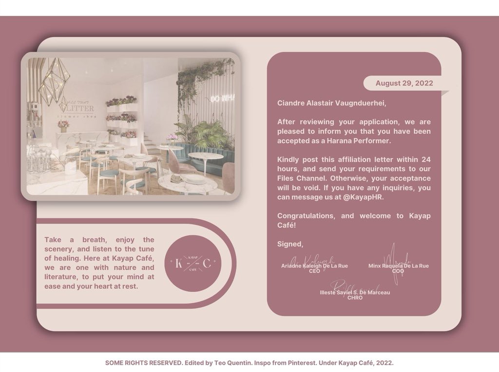 2O2121O's tweet image. ͏͏͏͏͏͏͏͏
͏͏͏͏͏͏͏͏
              ✦ VAUGNDUERHEI.⠀
               ❛  Performer at @KayapCafe.
͏͏͏͏͏͏͏͏
͏͏͏͏͏͏͏͏