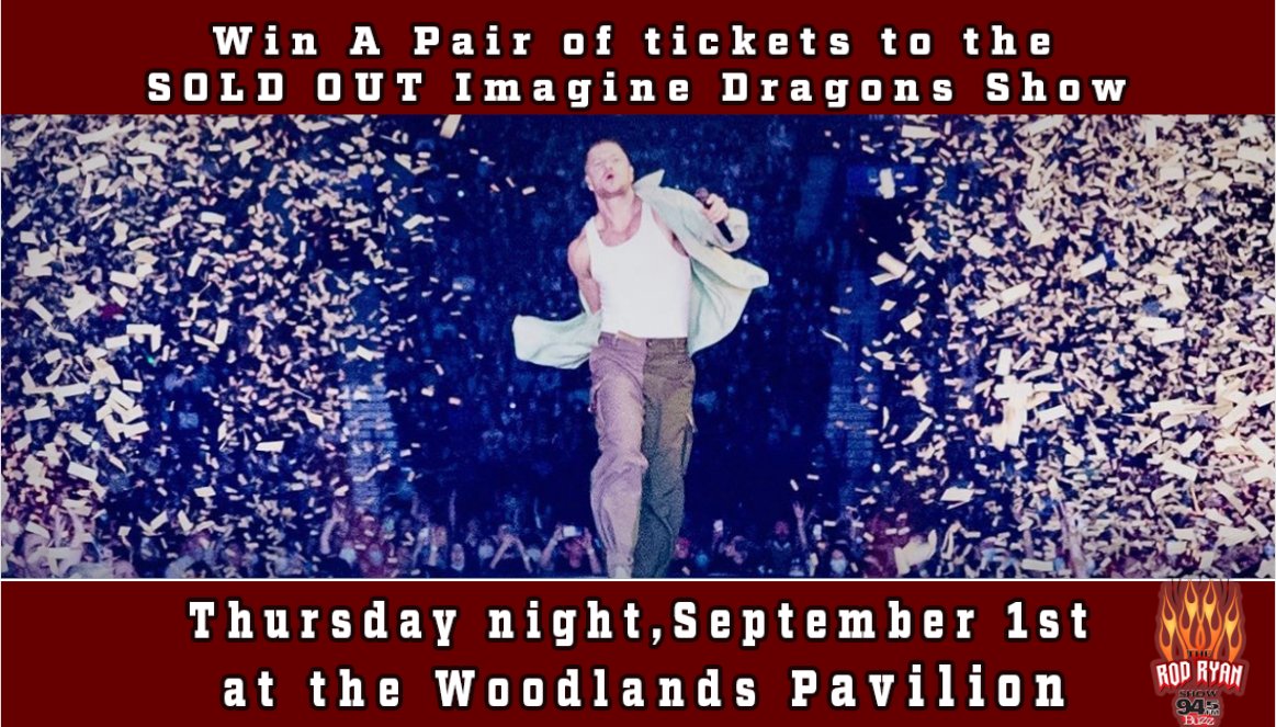 rodryanshow's tweet photo. We are not done yet. Win another  pair of SOLD OUT @Imaginedragons tickets with @rodryanshow and #every20minutes. Retweet this tweet using  @945thebuzz for your chance to win. Winner selection at 8:20 am. https://t.co/GFL4elnZk1