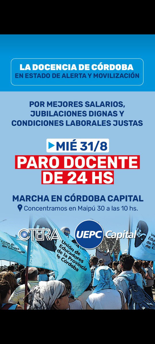 MELISANZ2's tweet photo. El docente educa luchando también 💪 https://t.co/kZB2PJZ0QC
