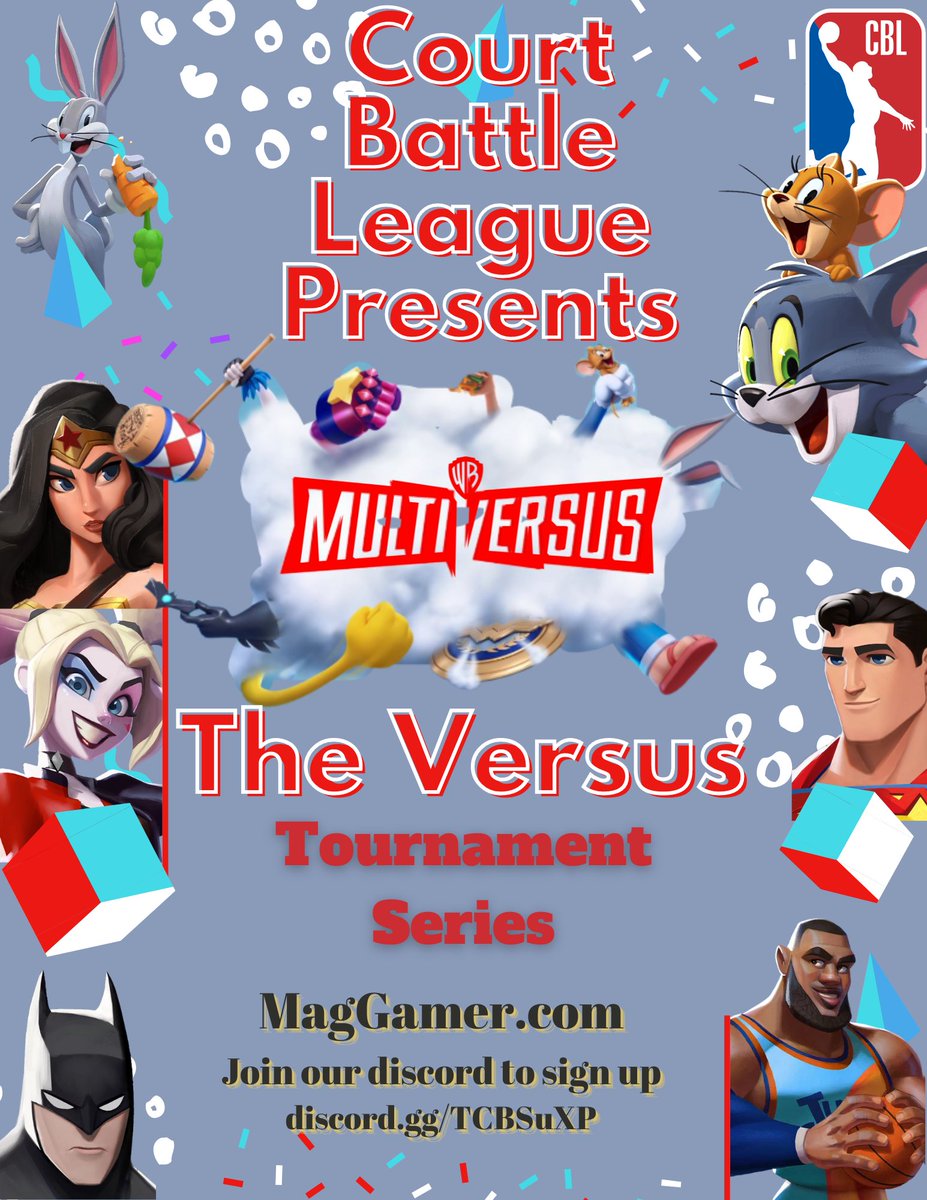 MagGamerInc's tweet photo. 2 on 2 tournament this Thursday and all year along

The Versus Tournament Series

All are welcome

Join us and sign up via https://t.co/XNhBVnicEt

Live coverage for matches via @MagGamerInc on all platforms

#MultiVersus #TheVersus @MVSGaming https://t.co/GqROmAGjR0