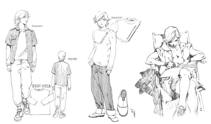 Costume design work by Akihiro Yamada for RahXephon (2002), dir. Yutaka Izubuchi, Bones 