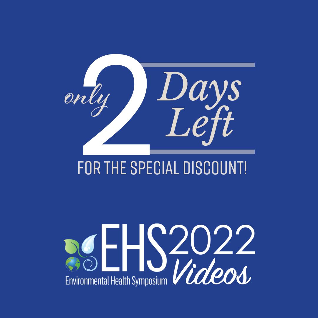 EHSymposium's tweet photo. Only 2 days left! The $100 special discount ends this Wednesday, August 31st! Don't miss your chance to save on accessing the entire #EHS2022 Conference. Remind a friend by sharing or tagging!  

https://t.co/SCHsRvzz9l

#integrativehealth #LongCovid https://t.co/4dSTM5qe7P
