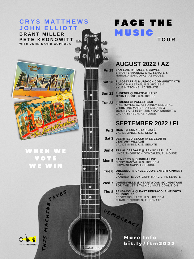 Musicians are criss-crossing the country holding events to benefit Democratic candidates for Congress