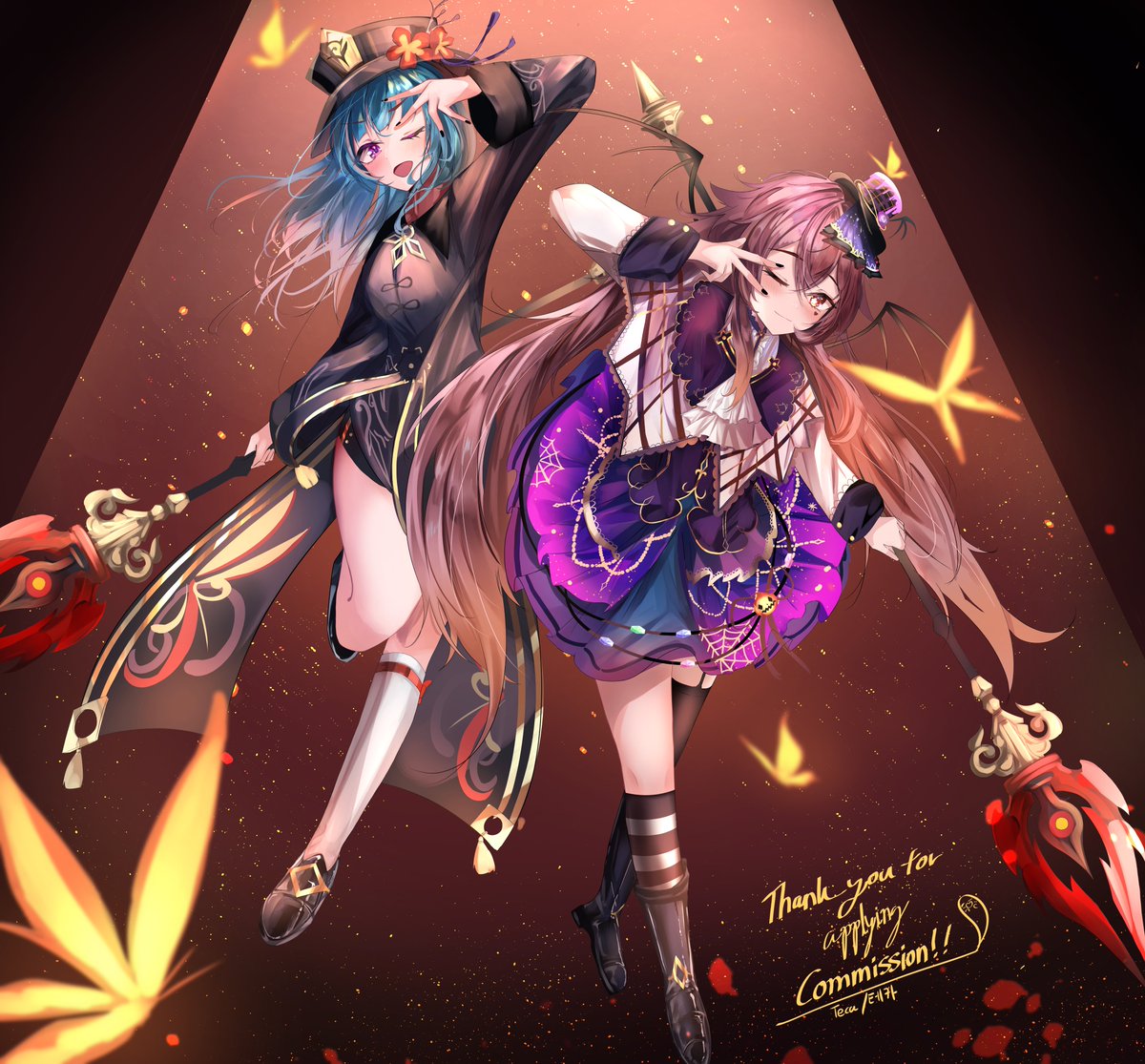 Teca_ryeol's tweet photo. #Commission 

Thank you for applying for the commission!

Yoshiko Tsushima (Love Live!), Hu Tao https://t.co/GbLD2NDceV