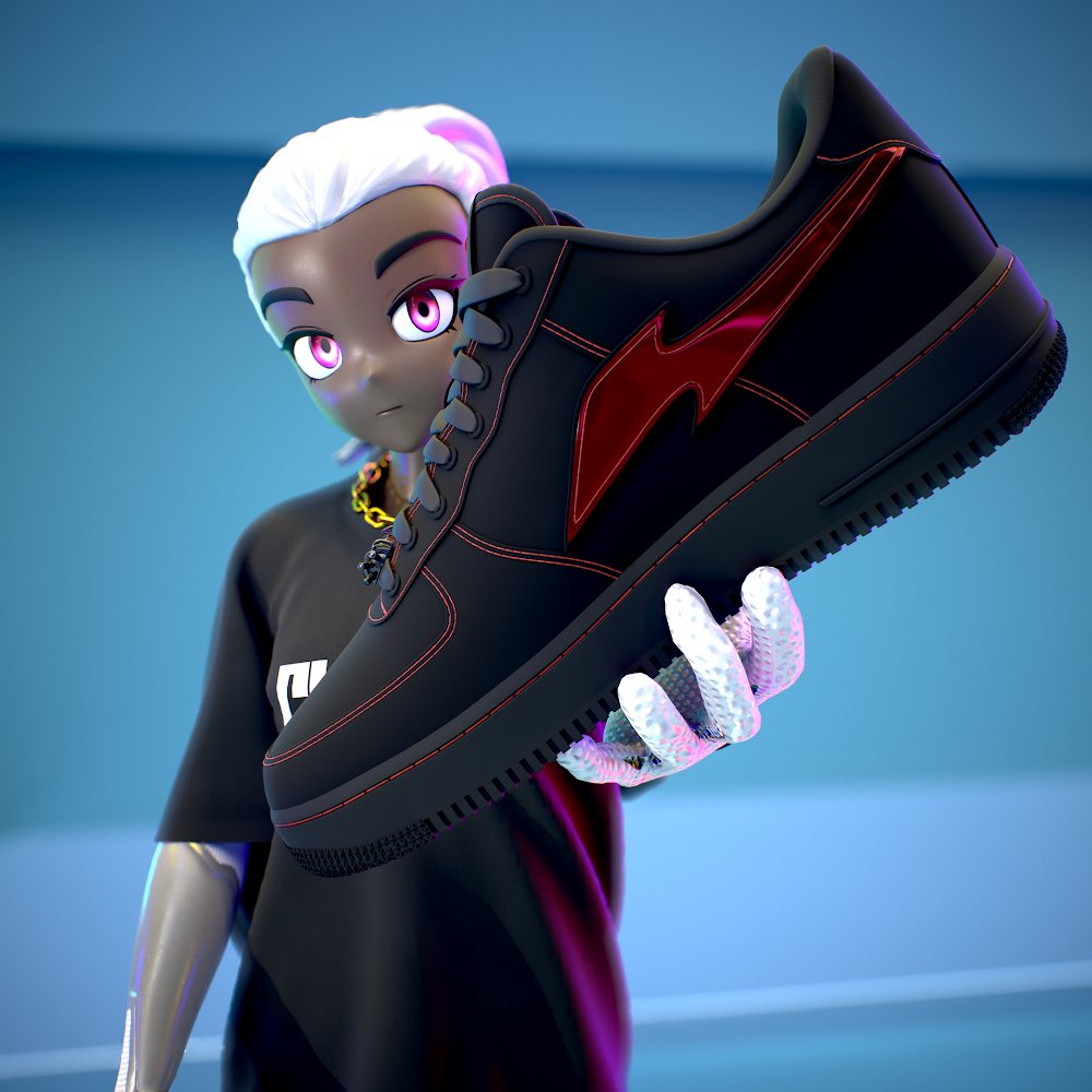 natashalfawn's tweet photo. GENESIS FORGE FOR ALL🤝🏽⚒️

Can we talk about how 🔥 we’re all gunna look url AND irl when we show up to the motives in our matching Clone X gear?🧯

These AF1 kicks are straight sauce🌶🥵

Big up @RTFKT @RTFKTcreators and the wizard that made this insane render @11it1 🙏🏽❤️ https://t.co/C0l8yqyVyb