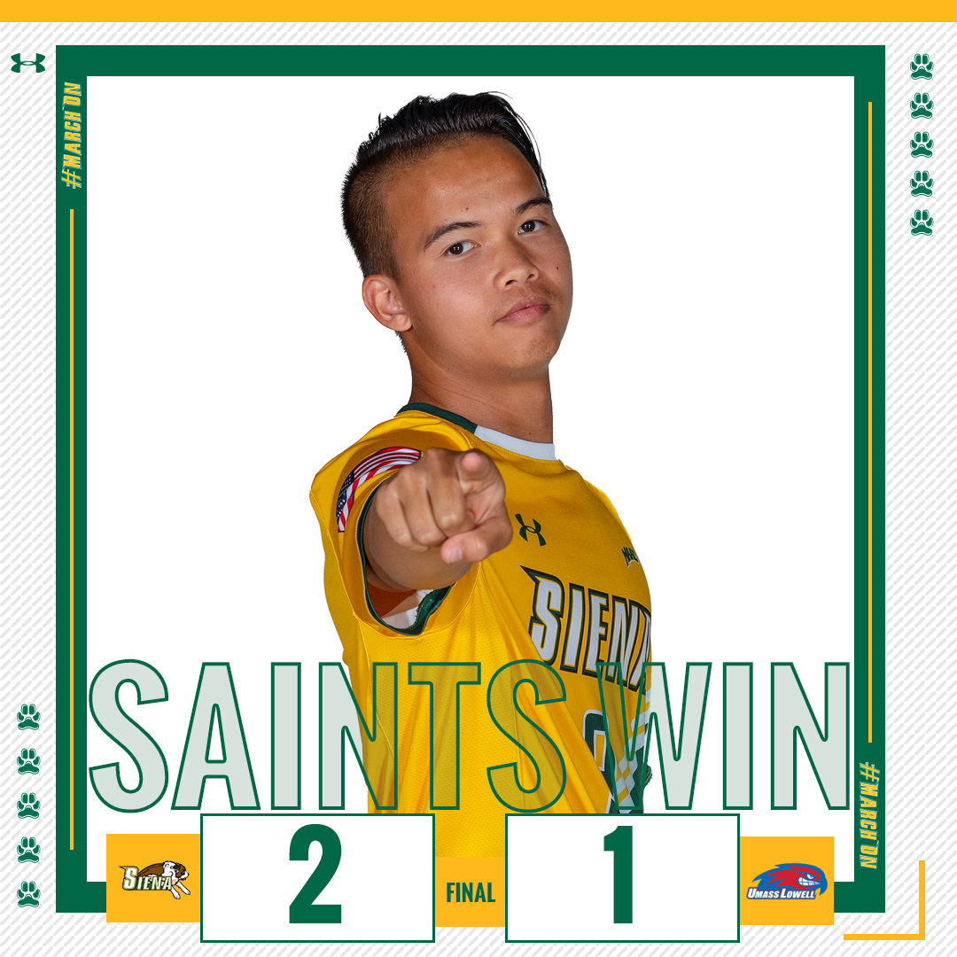 SienaSoccer's tweet photo. FINAL | #SienaSaints WIN ‼️

Make it 2⃣-0⃣ for the Saints for the first time since 2014!

⚽️ Gardner 35'
⚽️ T. Storodegard 83'
⚽️ @gregorymmonroe5 5 saves

#MarchOn | #NCAASoccer | #MAACSoccer https://t.co/yub4M47jW8