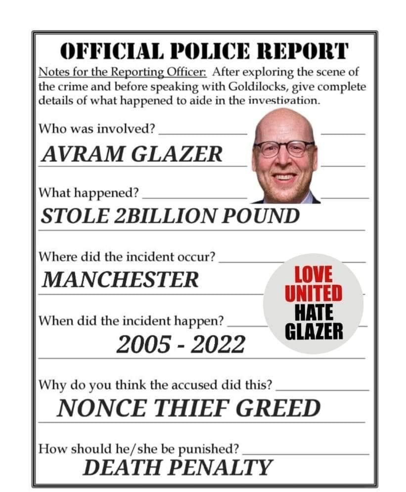 Glazers out tweet media