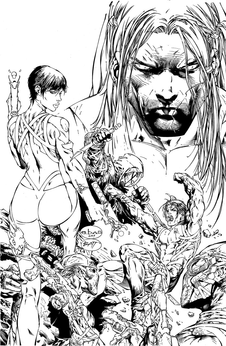 BATTinks's tweet photo. #HUNTERKILLER #1 Alt #Cover Pen:E.Basuldua Ink: @BATTinks Another #classic cover collab with Basuldua for Marcβs Hunter/Killer series!#mondaymemories #art #ink #comicbookartist #batt #mattbanning #yolo #liveyourbestlife #positivevibes #forgammo #artistsoninstagram #marcsilvestri https://t.co/9MMh1w1wie