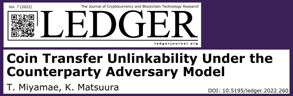 Ledger: The Journal of Crypto & Blockchain Studies tweet media