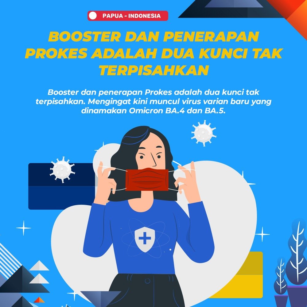 mieayaawm's tweet photo. Booster dan penerapan Prokes adalah dua kunci tak terpisahkan. Mengingat kini muncul virus varian baru yang dinamakan Omicron BA.4 dan BA.5. #KKBMelanggarHAM #DukungOtonomiPapua https://t.co/rjfFxRYrmC