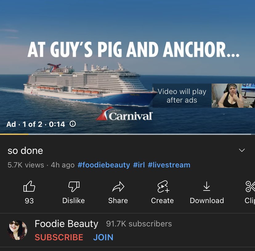ItsSoSoSimple's tweet photo. Please take a look at this video @CarnivalCruise Your ads have been seen on this channel #FoodieBeauty This has been reported to @YTAdvertisers @YouTube @YouTubeCreators @TeamYouTube @GoogleAds @AdSense @SusanWojcicki with no response. Over 20 advertisers have pulled their ads. https://t.co/qtjDpJ4i09