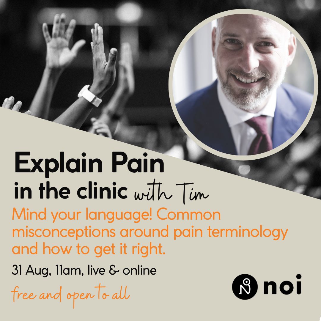 Noigroup (@noigroup) on Twitter photo Join <a href="/timbeames/">Tim Beames</a> for this free live clinical discussion on common misconceptions around pain terminology, improve your language around pain and understand the importance of getting it right.
Free and open to all:
us02web.zoom.us/webinar/regist… Join <a href="/timbeames/">Tim Beames</a> for this free live clinical discussion on common misconceptions around pain terminology, improve your language around pain and understand the importance of getting it right.
Free and open to all:
us02web.zoom.us/webinar/regist…