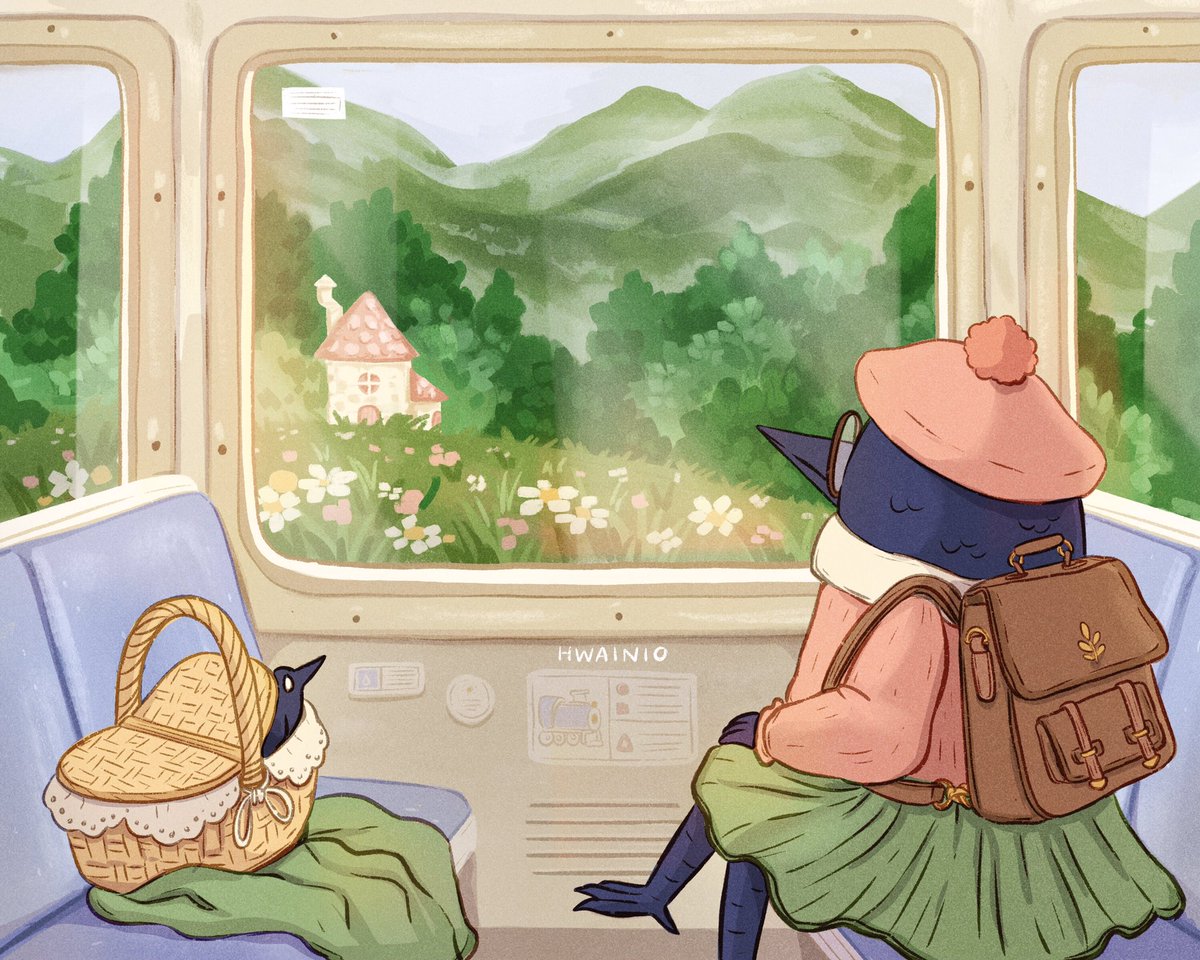 hannawainio's tweet photo. Koo and Gully on the train 🚃 https://t.co/6sepYiqkQA