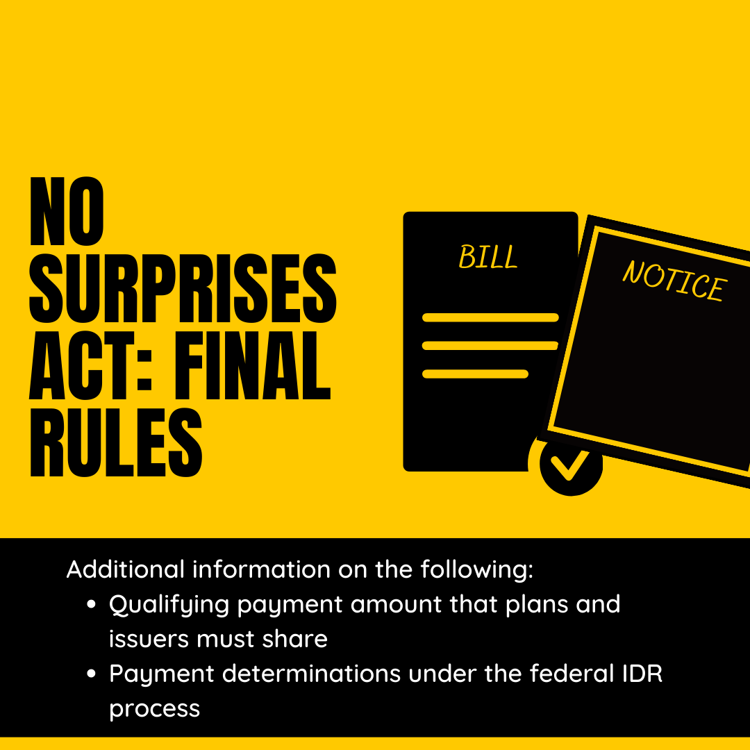 The U.S. Departments of Health and Human Services, Labor and the Treasury released the final rules related to the No Surprises Act: bit.ly/3TmMOVP