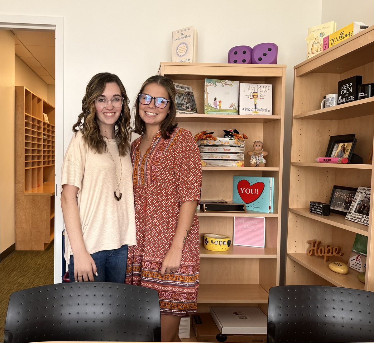 TUSpecEd's tweet photo. #EESE juniors, Sophia Williams & Emma Ryan, are having a great first day at TUNE! #FutureExceptionalEducators @TU_NEMD @TowsonCOE https://t.co/6j7NTq4eAn