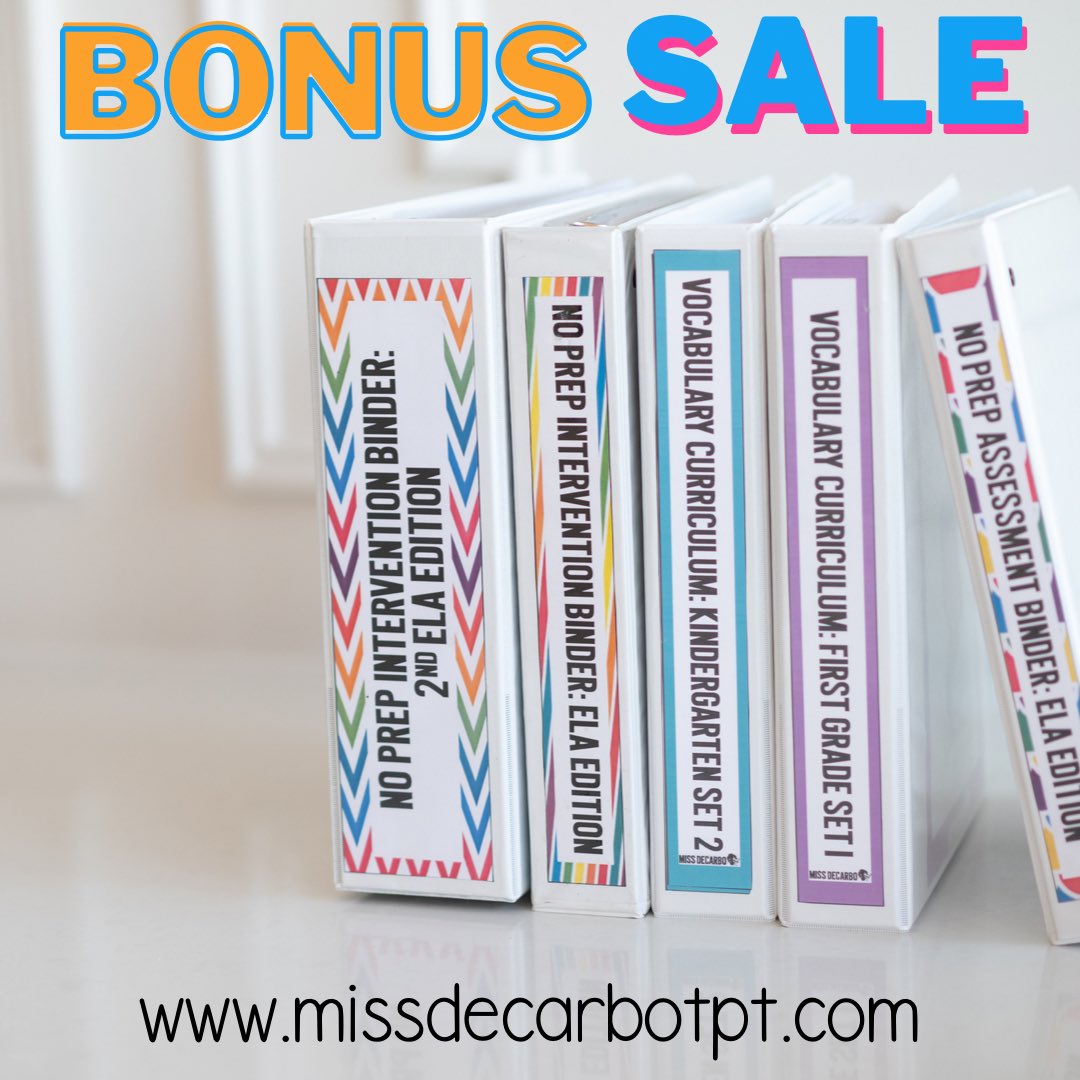 MissDeCarbo's tweet photo. ⭐️The big BTS Bonus Sale starts at midnight EST! Take up to 25% off everything in my tpt shop when you use the promo BTSBONUS22- 🛒 Shop https://t.co/EzHFjsh9b6 https://t.co/rLtzOQuwf5
