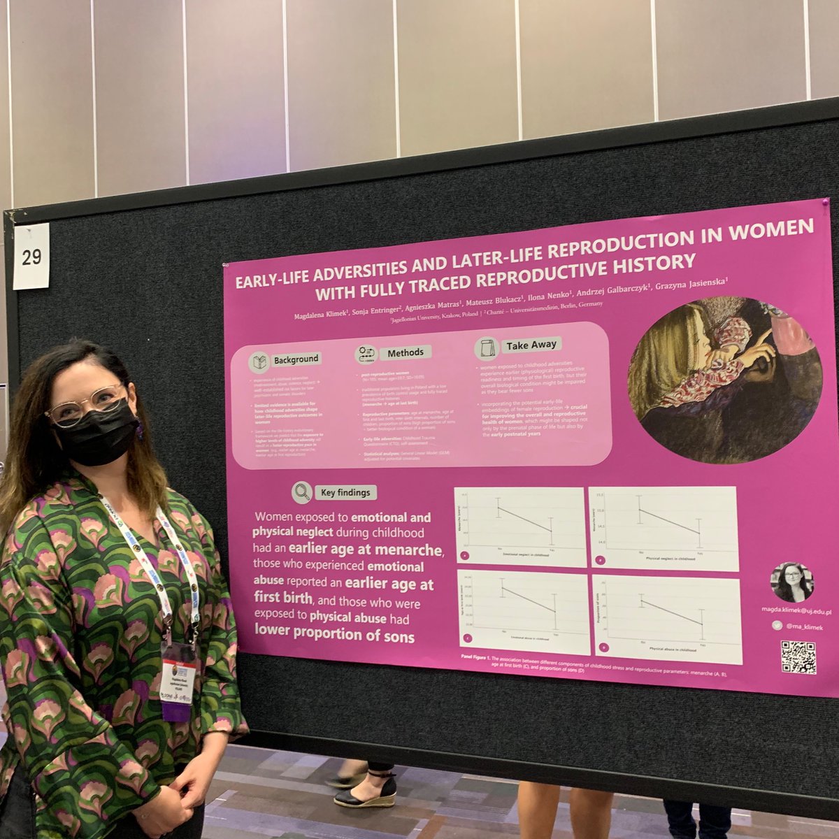 ma_klimek's tweet photo. What an enormous pleasure to participate (in person!) in my favorite event of all times #DOHaD2022 in #Vancouver  and present my latest research on ACEs and reproductive history in women. Thank you for all great chats today! @DOHaD2022 https://t.co/yDFHslS9AW
