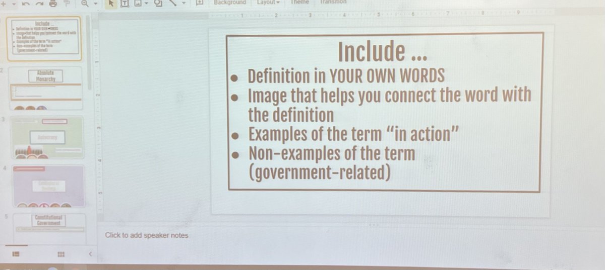 Bethany_Petty's tweet photo. Trying a different type of vocabulary activity today! Collaborative Google Slides! What’s your favorite way to introduce vocab?
#sschat #edchat #backtoschool #createbook #IlluminateED # dbcincbooks https://t.co/OBYyfwsd4N
