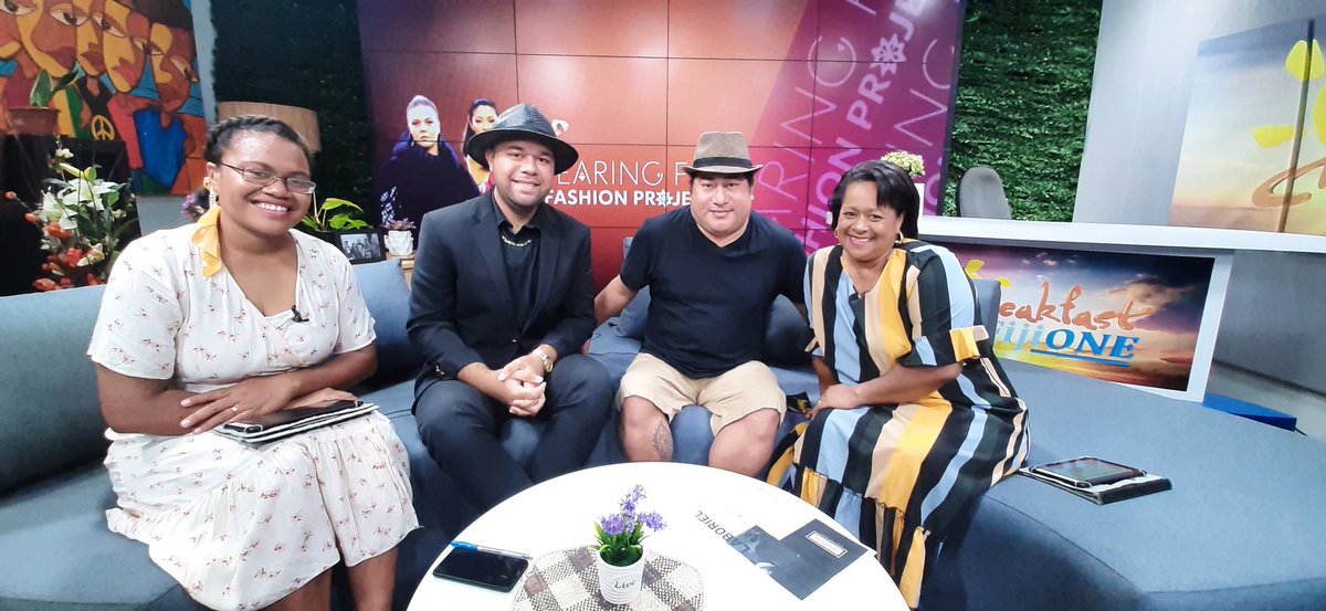 Thank you <a href="/BreakfastFiji1/">Breakfast@FijiOne</a> for having us! 😍🙌 #wearingfiji