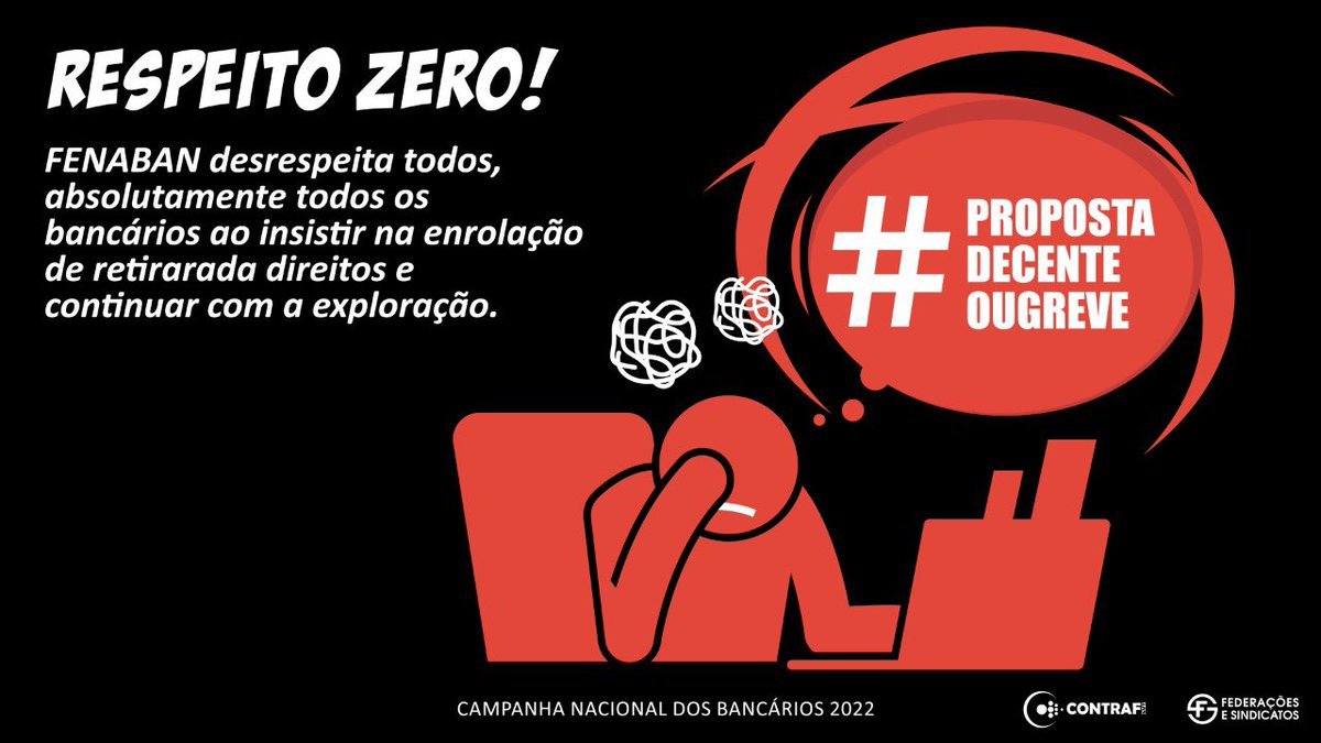 Contraf_CUT's tweet photo. Cadê a proposta Fenaban? #PropostaDecenteOuGreve https://t.co/I6pv0MAzAg