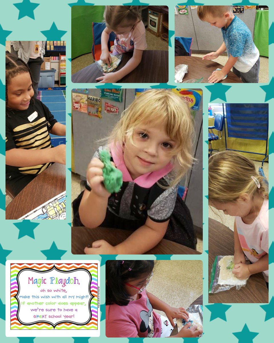 Mrs. Miller’s class explored “magic playdoh” today! Everyone’s white playdoh changed colors… which means we are sure to have a great year! #QvillePride #inspiring #empowering #connecting