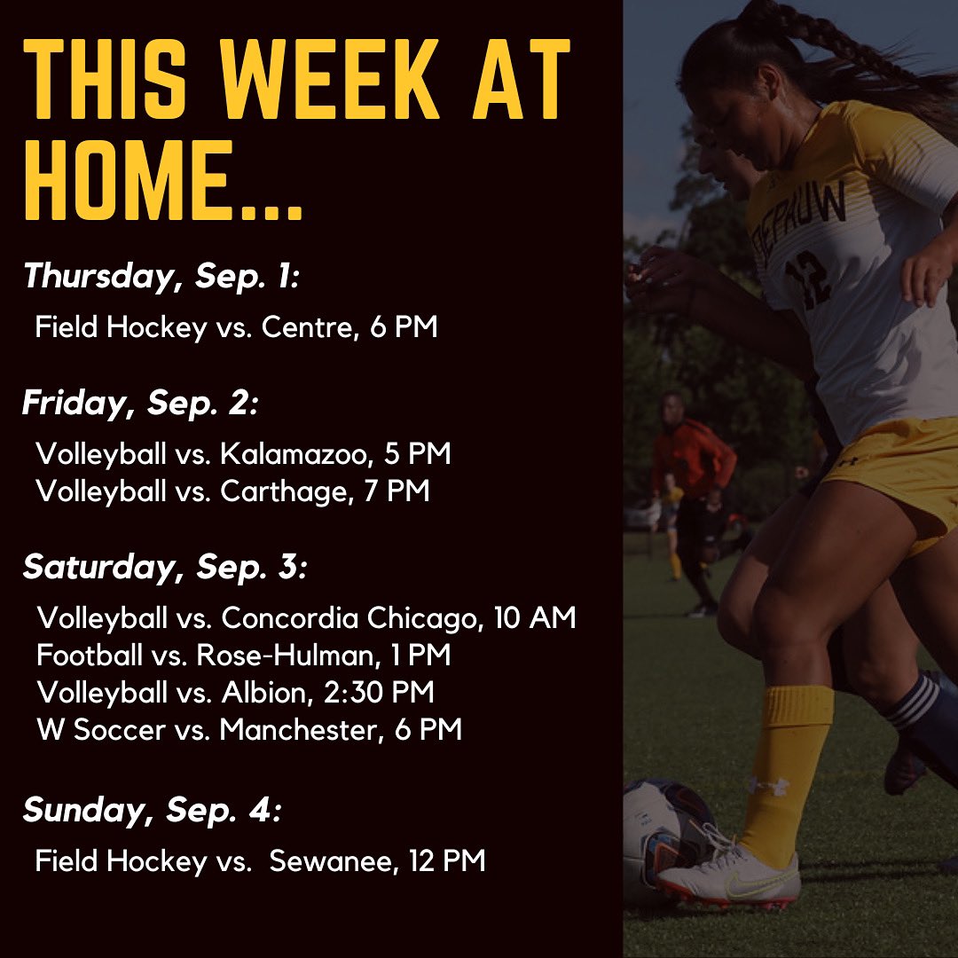 We have a packed opening week for Fall Sports! Get some friends, come show out, and let’s show some Tiger Pride!🐯