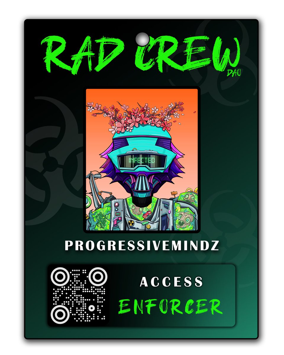 ProgressivMindz's tweet photo. @InfectedMob @BakedDAO @RadCrewDAO @stevesDAO @VisorDAO @GalacticMobDao Shout out to all the Infected Mob DAOs above. You guys killing it. But I gotta say bro.. @RadCrewDAO got them cards for the gang… Just sayin🔥🔥🔥 @InfectedMob 🧪 #NFTCD #infectedMOB #radcrew #steveDAO #VisorDAO https://t.co/oNa4rZPqU5