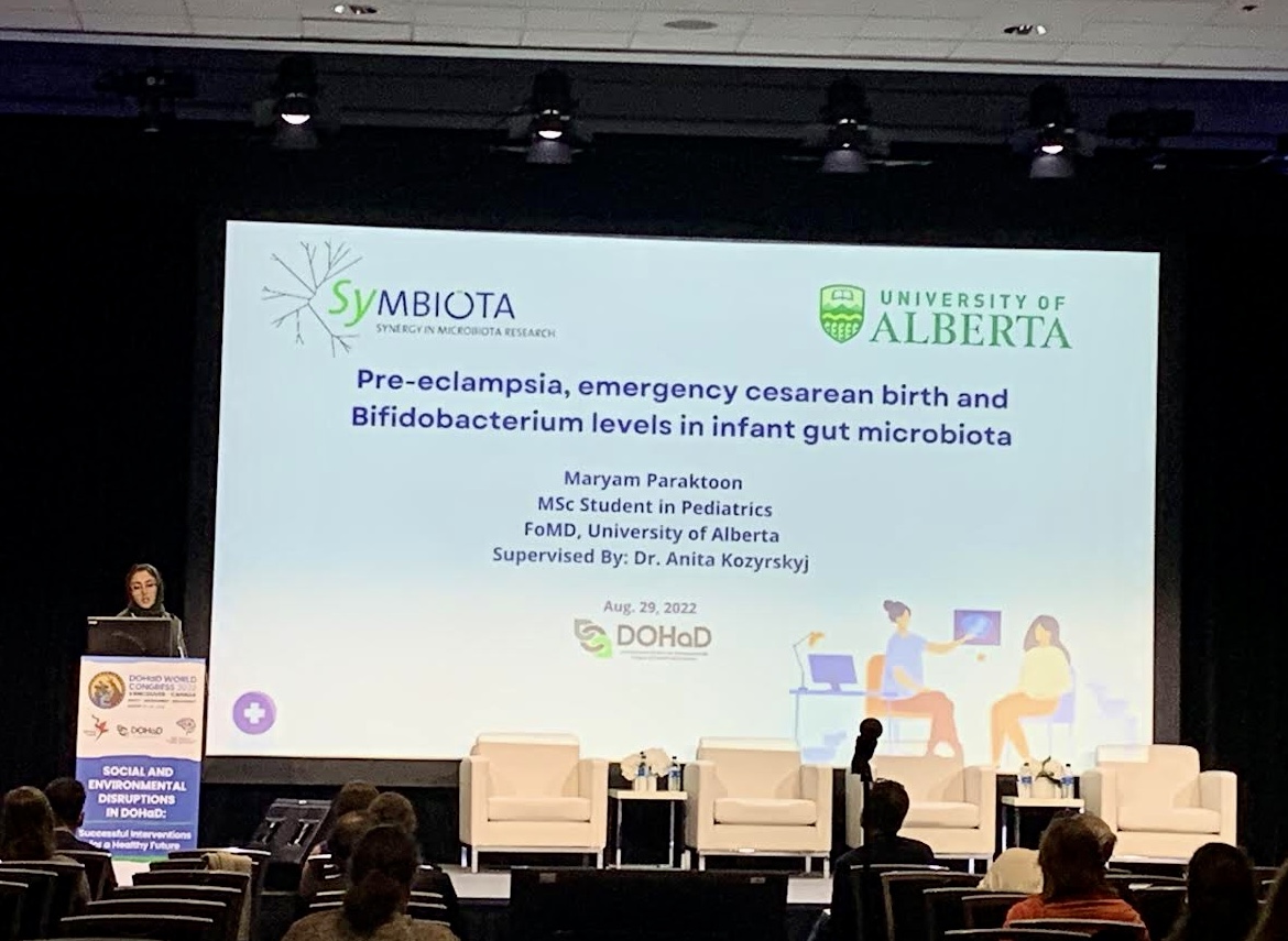 Anita Kozyrskyj (@symbiota) on Twitter photo Congratulations to SyMBIOTA Lab MSc Maryam Paraktoon on her #DOHaD2022 presentation on pre-eclampsia, emerg c-section and infant Bifidobacteria. <a href="/CHILDSTUDY/">CHILD Cohort Study</a> <a href="/UAlberta_FoMD/">UAlberta Med & Dent</a> Congratulations to SyMBIOTA Lab MSc Maryam Paraktoon on her #DOHaD2022 presentation on pre-eclampsia, emerg c-section and infant Bifidobacteria. <a href="/CHILDSTUDY/">CHILD Cohort Study</a> <a href="/UAlberta_FoMD/">UAlberta Med & Dent</a>