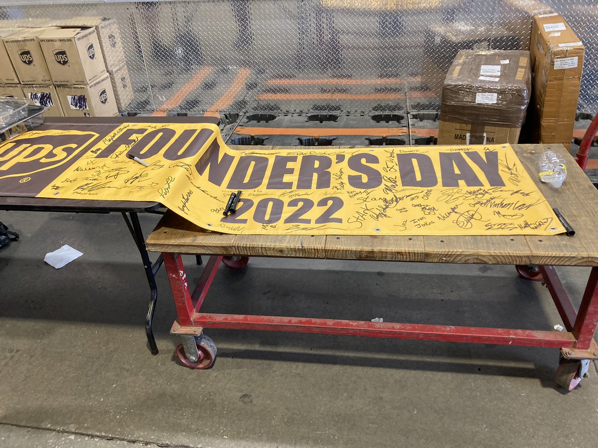 Snacks and fun as we Celebrate Founder's Day at the front door today! #UPSers