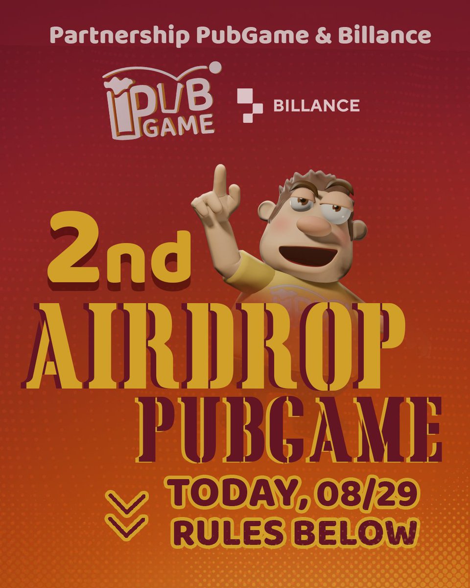 IoPubgame's tweet photo. Hi Pubers! The second Airdrop is on! You have until September 2nd at 8 pm to take it! There will be 100 NFTs, with $9,350 in prizes! Complete the tasks that will be on https://t.co/MVnbhUSUme https://t.co/5ofPWQfZUq