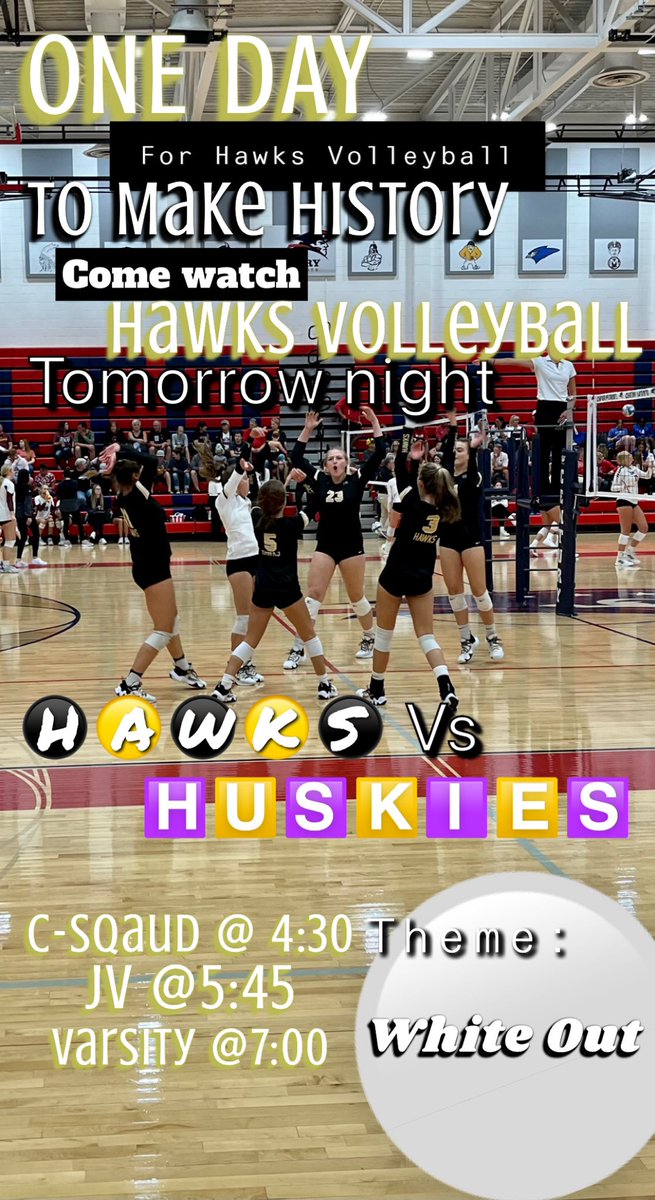 ❕❕WHITE OUT❕❕ First home game vs. Wahpeton tomorrow at 7:00 #setthestandard