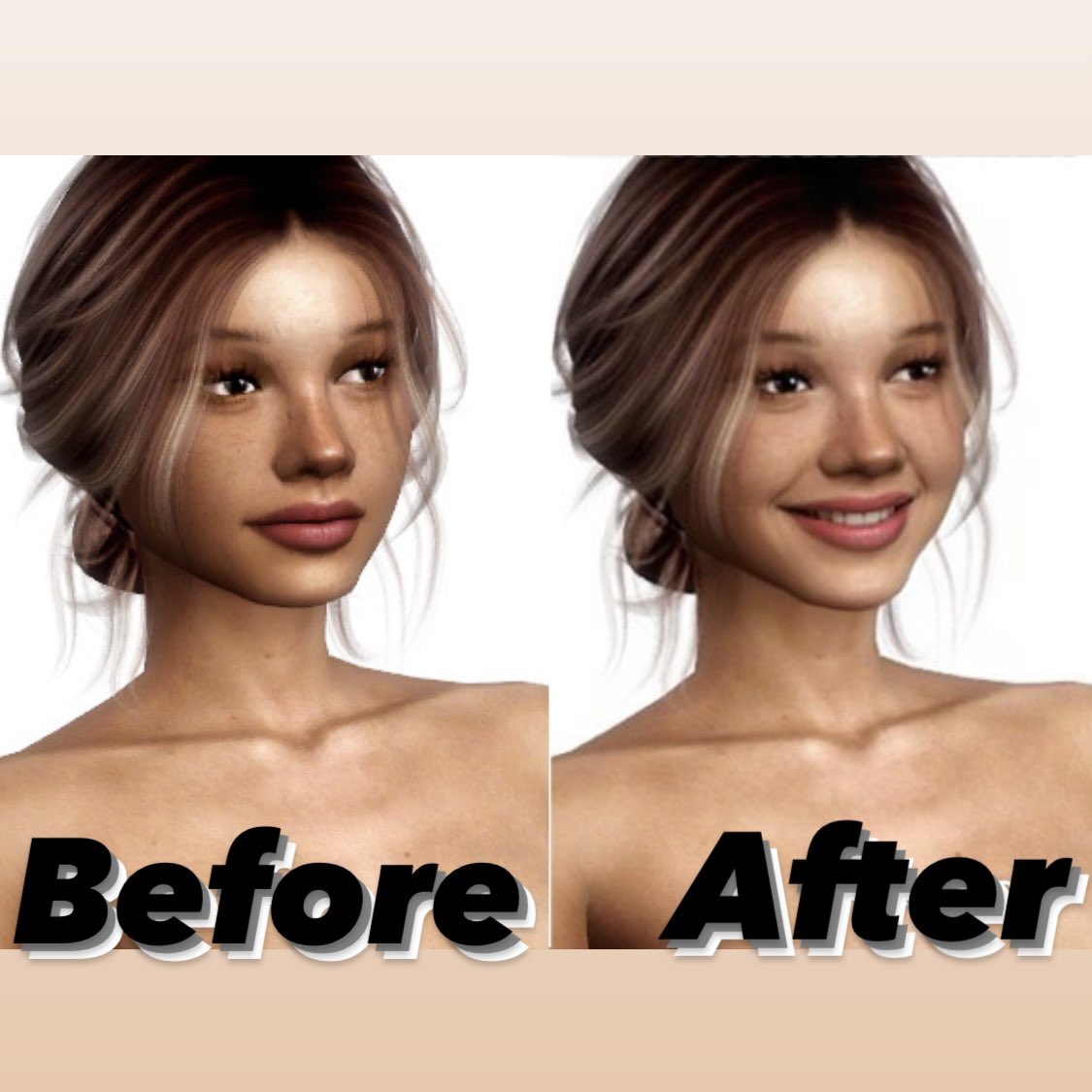 CGGirl_tweets's tweet photo. Cool or creepy?! Adding smiles via @faceapp_ai makes my sims faces even more realistic 😮 #thesims4 #TS4 #thesims #thesimscas #showusyoursims @TheSimmersSquad @SimsCreatorsCom #simscommunity #faceapp #digitalmodels https://t.co/Xts37848l9